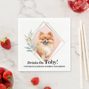 Guardanapo De Papel Casamento Pomeraniano Napkins com Cães Foto