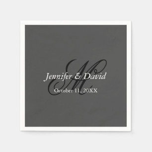 Guardanapo De Papel Casamento por Monograma de Caligrafia Atrativa