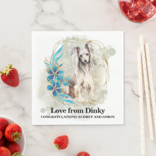 Guardanapo De Papel Casamento Prendido Chinês - Nápoles com Cães Foto
