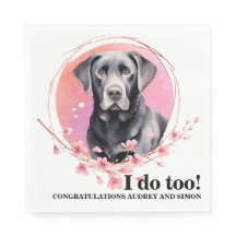 Casamento Preto De Laboratório Napkins Com Foto De