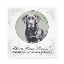 Casamento Preto De Laboratório Napkins Com Foto De