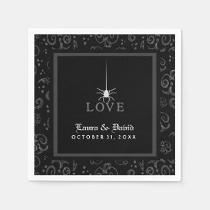 Guardanapo De Papel Casamento preto do Dia das Bruxas do AMOR da