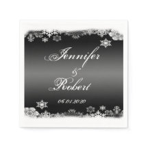 Casamento Preto e Branco com Floco de Neve