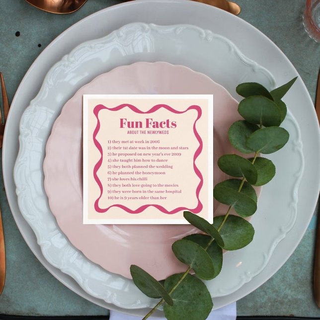 Guardanapo De Papel Casamento Retroativo de Coquette Curvy Ribbon (Criador carregado)