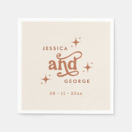 Guardanapo De Papel Casamento Retroativo, Terracotta Boho