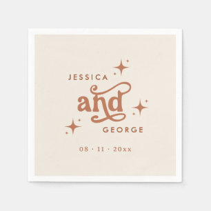 Guardanapo De Papel Casamento Retroativo, Terracotta Boho