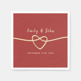 Guardanapo De Papel Casamento Romântico Burgundy