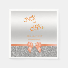 Guardanapo De Papel Casamento Romântico de Arcos de Coral e Lixo