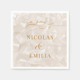 Guardanapo De Papel Casamento Romântico Simples Neutro