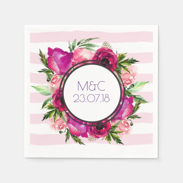 Guardanapo De Papel Casamento Rosa Rosa Rosa Rosa Rosa Rosa Rosa Rosa  (Frente)