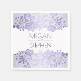 Guardanapo De Papel Casamento Roxo de Lavanda Elegante