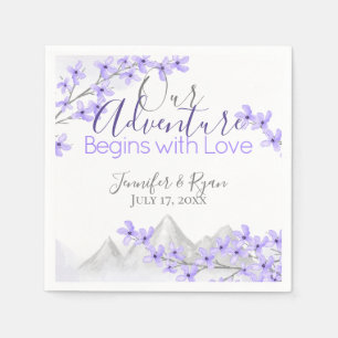 Guardanapo De Papel Casamento roxo do Mountain View do Lilac