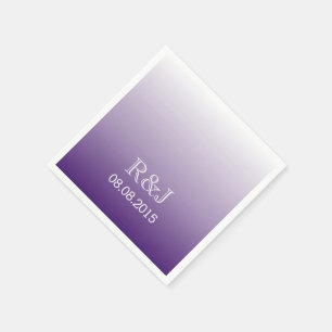 Guardanapo De Papel casamento roxo do ombre romântico moderno do lila