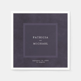 Guardanapo De Papel Casamento roxo escuro simples elegante moderno