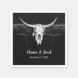 Guardanapo De Papel Casamento Russo De Cabelo Negro E Branco