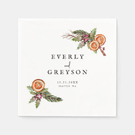 Guardanapo De Papel Casamento Russo de Especiarias Botânicas de Natal