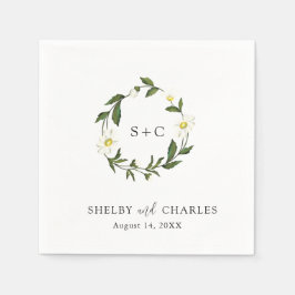 Guardanapo De Papel Casamento Russo Floral de Margarida Branca