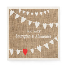 Casamento Rustic Country Burlap and String Of Hear