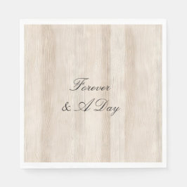 Guardanapo De Papel Casamento Rustic Faux Cream White Wood