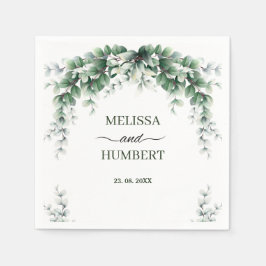 Guardanapo De Papel Casamento Rustic Greenery Eucalyptus Wreath Foliag