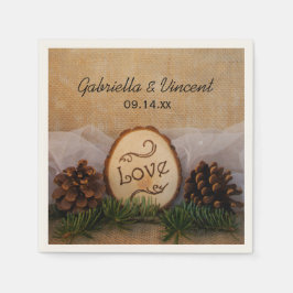 Guardanapo De Papel Casamento Rustic Pines Woodland