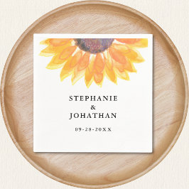 Guardanapo De Papel Casamento Rustic Sunflower