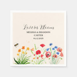 Guardanapo De Papel Casamento Rustic Wildflower Garden Primavera Water