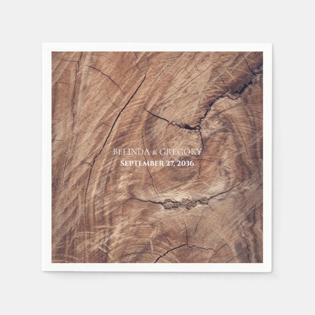 Guardanapo De Papel Casamento Rustic Wood (Frente)