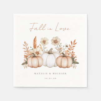 Guardanapo De Papel Casamento Rústico Boho de Abóbora de Outono