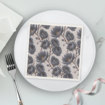 Casamento rústico com flores em azul naval empoeir