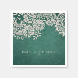 Guardanapo De Papel Casamento Rústico com o Luar Vintage elegante
