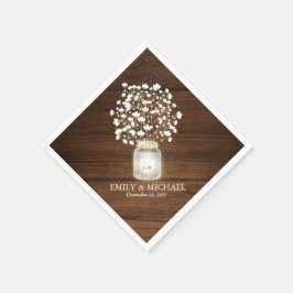 Guardanapo De Papel Casamento rústico de maçã-framboesa