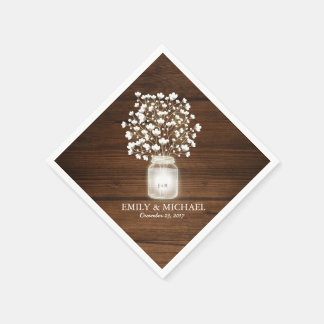 Guardanapo De Papel Casamento rústico de maçã-framboesa
