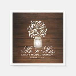 Guardanapo De Papel Casamento rústico de maçã-framboesa