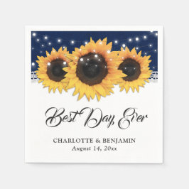 Guardanapo De Papel Casamento Rústico Marinho Azul Burlap Lace Girasso