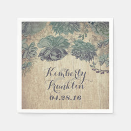 Guardanapo De Papel casamento rústico suculento