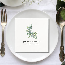 Guardanapo De Papel Casamento Sage Eucalyptus Woodland