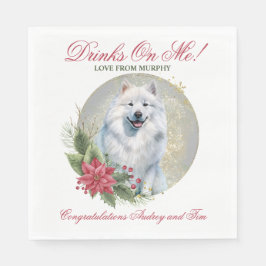 Guardanapo De Papel Casamento Samoyed Napkins Com Cães Foto