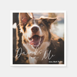 Guardanapo De Papel Casamento Simples de Cachorro Moderno Minimalista