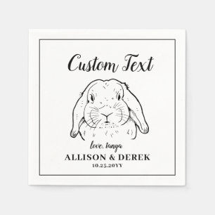 Guardanapo De Papel Casamento Simples De Coelho De Pet Muito Minimalis