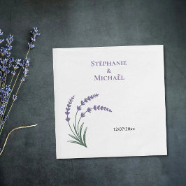 Guardanapo De Papel Casamento Simples de Lavanda