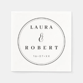 Guardanapo De Papel Casamento Simples de Na moda Elegante Personalizad