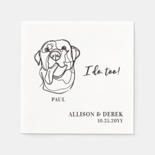 Guardanapo De Papel Casamento Simples de Pet de Cachorro Mínimo Negro