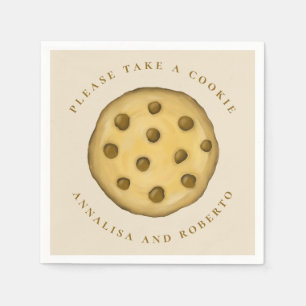Guardanapo De Papel Casamento Simples Dessert Chocolate Chip Cookie
