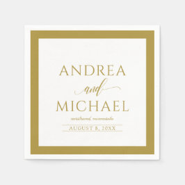 Guardanapo De Papel Casamento Simples e Elegante Cocktail Napkins (Dou