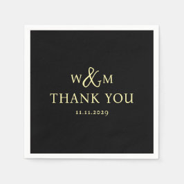 Guardanapo De Papel Casamento Simples Elegante Moderno Monograma