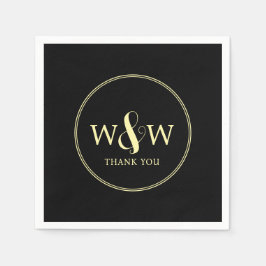 Guardanapo De Papel Casamento Simples Elegante Moderno Monograma