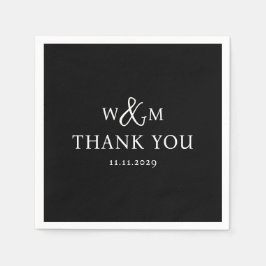 Guardanapo De Papel Casamento Simples Elegante Moderno Monograma