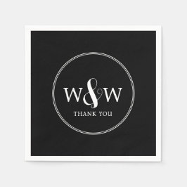 Guardanapo De Papel Casamento Simples Elegante Moderno Monograma