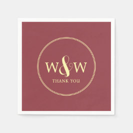 Guardanapo De Papel Casamento Simples Elegante Moderno Monograma
